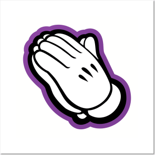 Praying hands-purple Posters and Art